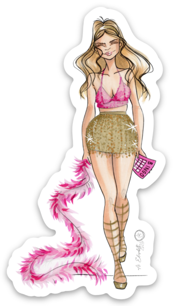 Poppy Bachelorette Bingo Sticker (J1)