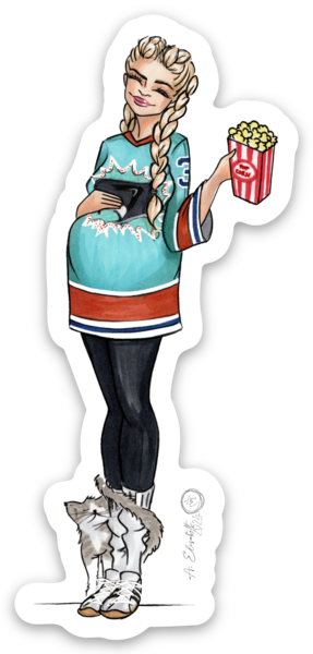 Poppy in a Jersey Sticker (I7)