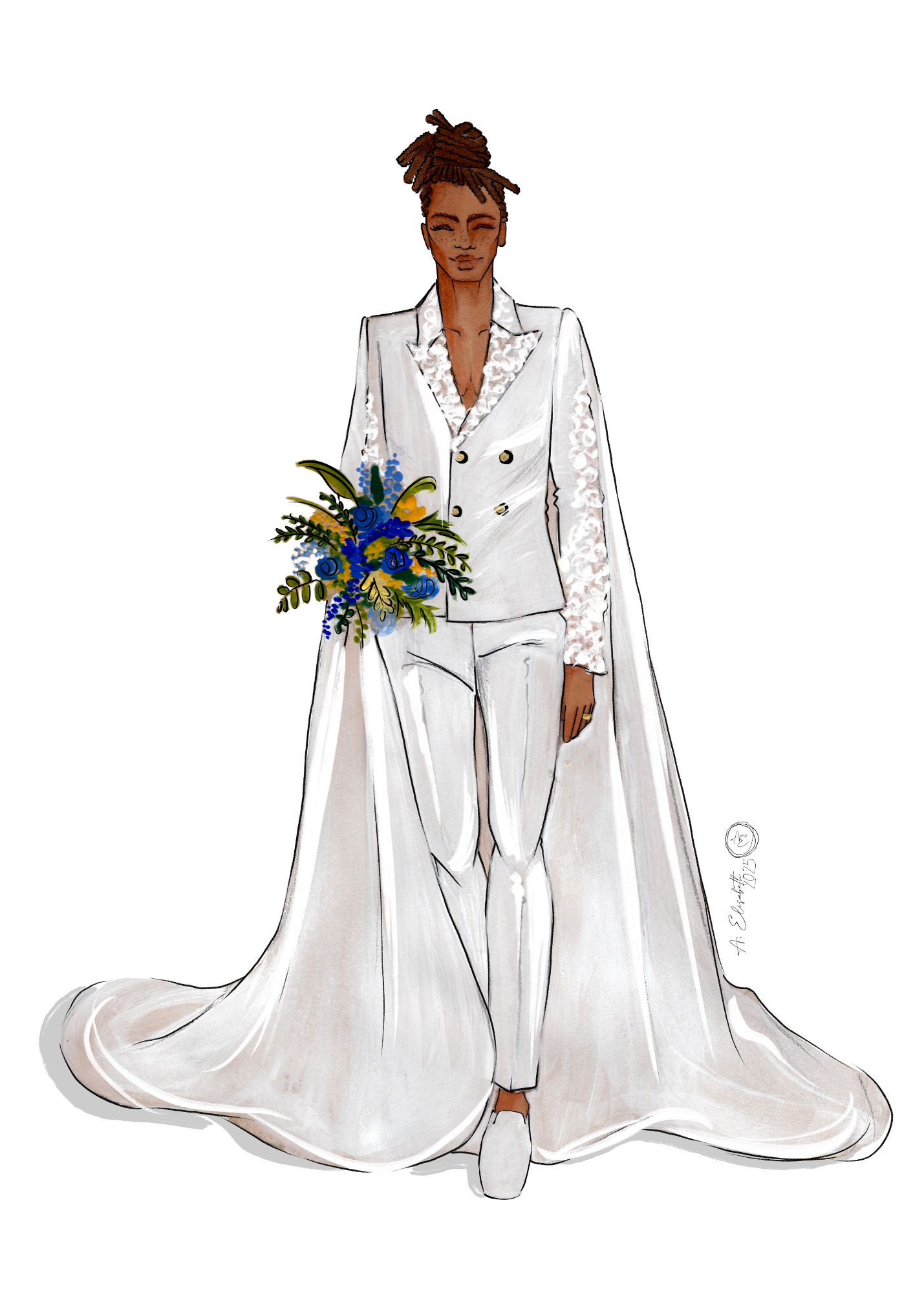 Teddy Wedding Suit 5x7 Print