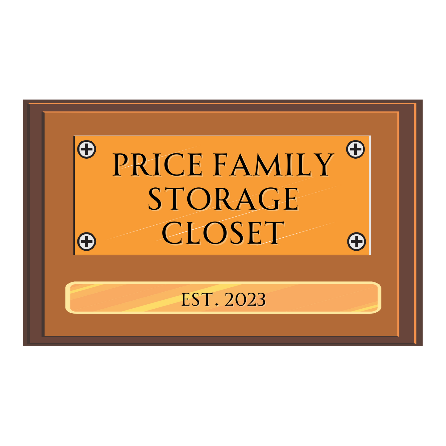 Price Family Storage Closet Sticker (D2)