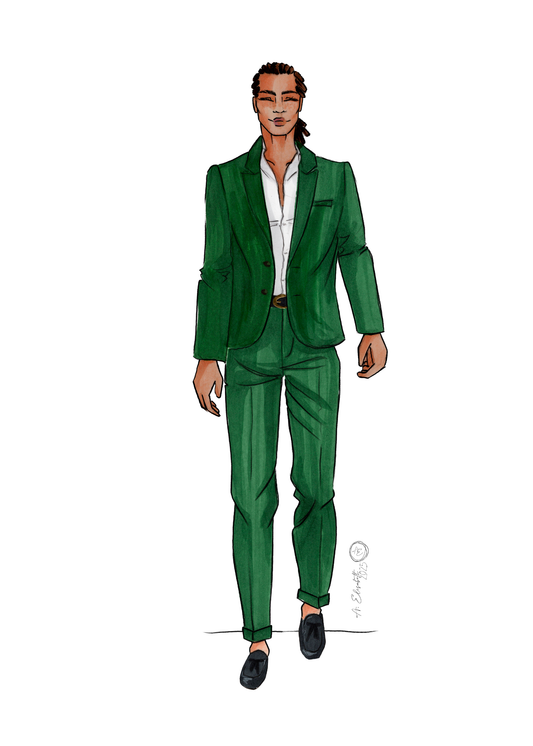 Teddy Green Suit 5x7 Print