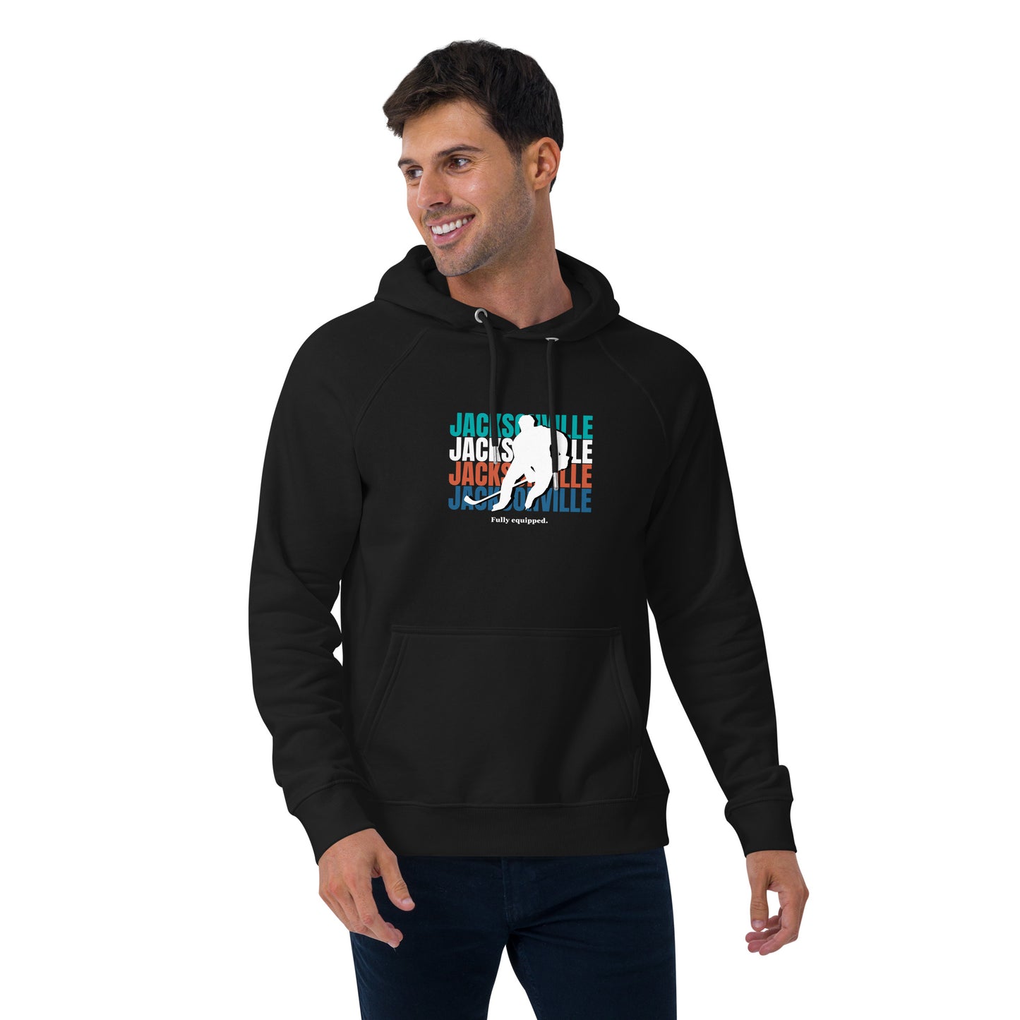 Equipment Manager Unisex eco raglan hoodie