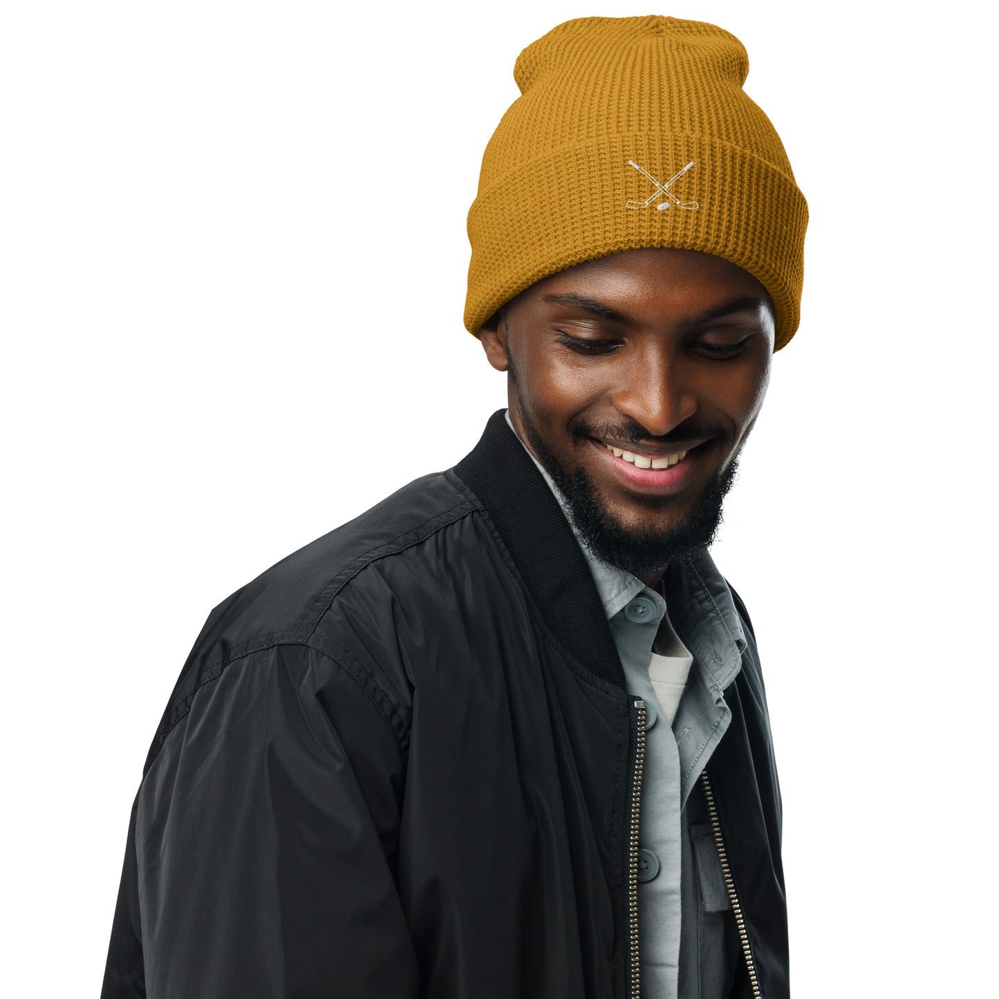 Crossed Sticks Waffle Beanie