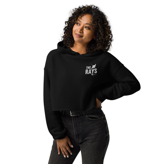 The Rays Embroidered Crop Hoodie