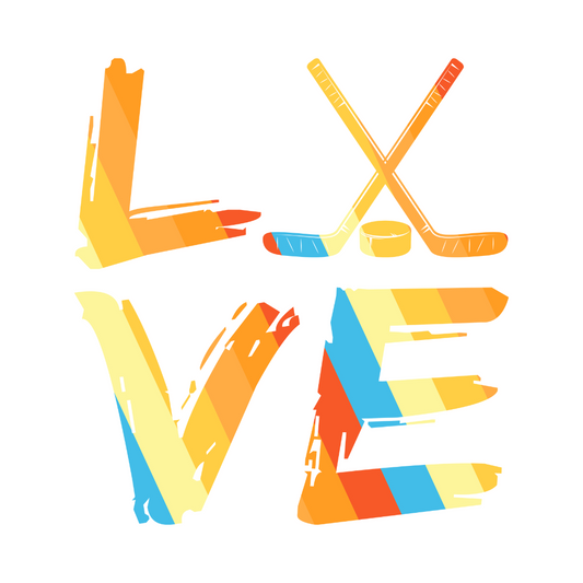 Rainbow Hockey Love Sticker (D8)