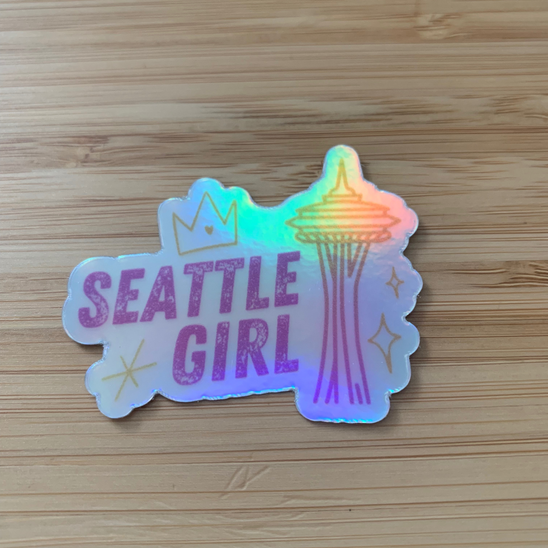 Seattle Girl Holographic Sticker (B2)