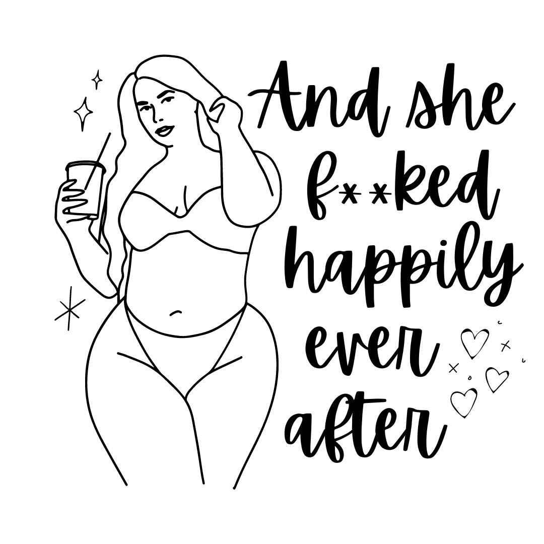 And She F*cked Happily Ever After Sticker (A2)