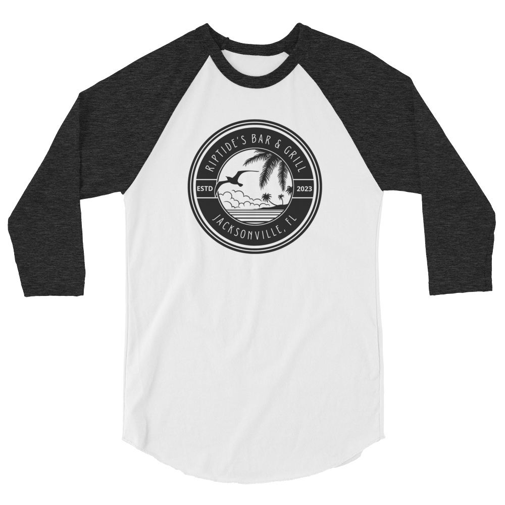 Riptide's Bar & Grill 3/4 sleeve raglan shirt