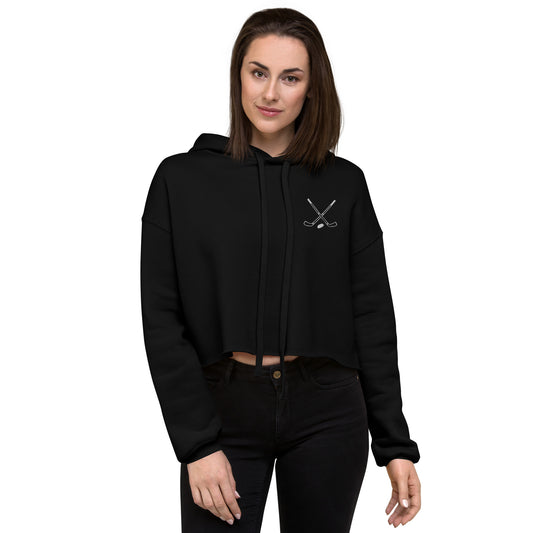 Crossed Sticks Women's Cropped Hoodie